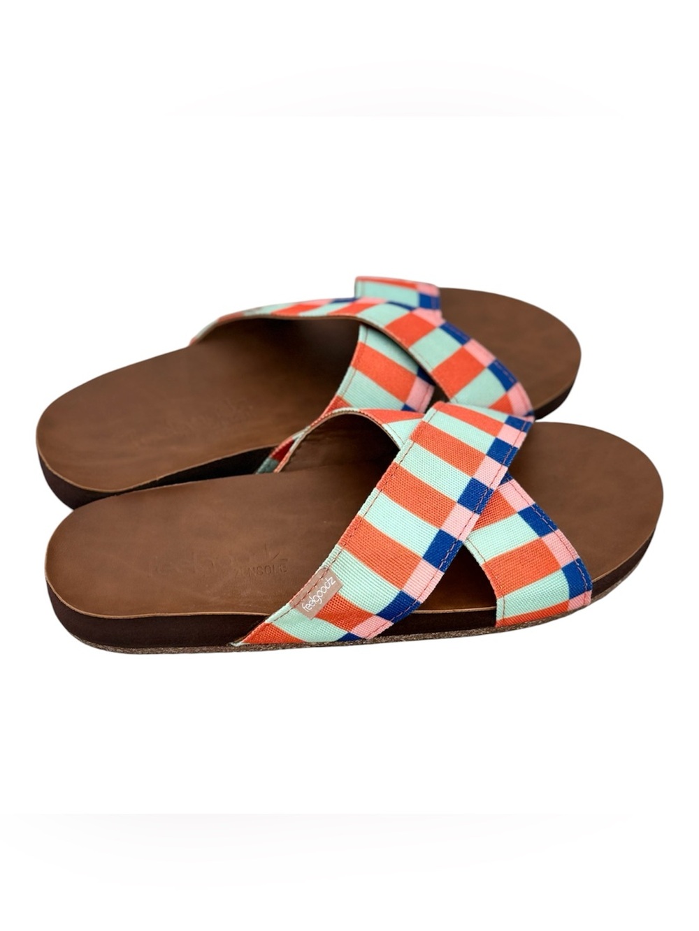 NWOB Feelgoodz Zensoles Woven Cascades Virmilion Sandals Size 8